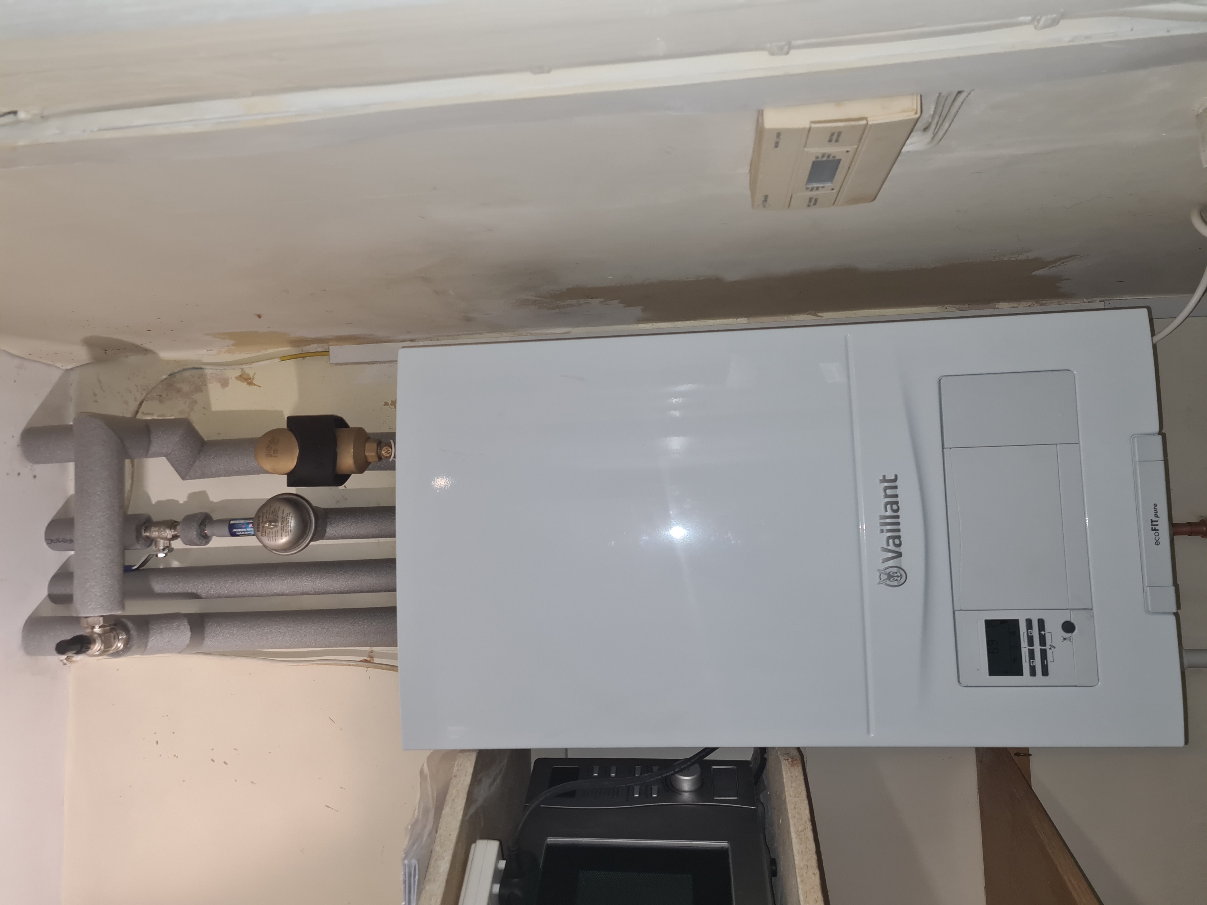 Flue and condensate upgrade with neat finish